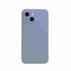 For iPhone 13 mini Solid Color Cube Straight Edge Liquid Silicone Case (Grey) - 1
