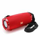 T&G TG187 Portable Waterproof Wireless Bass Surround Bluetooth Speaker with Shoulder Strap, Support FM / TF  Card(Red) - 1