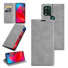 For Motorola Moto G Stylus 5G Retro-skin Business Magnetic Suction Leather Case with Holder & Card Slots & Wallet(Grey) - 1