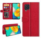 For Samsung Galaxy M32 R64 Texture Single Horizontal Flip Protective Case with Holder & Card Slots & Wallet& Photo Frame(Red) - 1