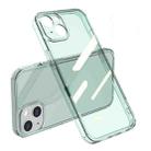 For iPhone 13 High Transparent Tempered Glass + TPU Shockproof Case(Green) - 1