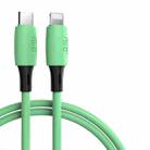 ENKAY Hat-Prince ENK-CB209 PD 20W 3A Type-C to 8 Pin Silicone Data Sync Fast Charging Cable, Cable Length: 1.2m(Green) - 1