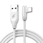 ENKAY Hat-Prince ENK-CB109 5A USB to USB-C / Type-C 90 Degree Elbow Silicone Data Sync Fast Charging Cable, Cable Length:1m(White) - 1