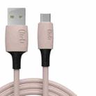 ENKAY Hat-Prince ENK-CB1101 5A USB to USB-C / Type-C Silicone Super Fast Charging Cable, Cable Length: 1.2m(Pink) - 1