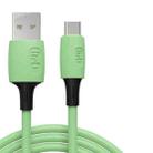 ENKAY Hat-Prince ENK-CB1102 3A USB to USB-C / Type-C Silicone Data Sync Fast Charging Cable, Cable Length: 1.8m(Green) - 1