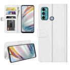 For Motorola Moto G60/G40 Fusion    R64 Texture Single Horizontal Flip Protective Case with Holder & Card Slots & Wallet& Photo Frame(White) - 1