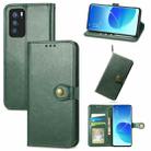 For OPPO Reno6 Pro Solid Color Leather Buckle Phone Case with Lanyard & Photo Frame & Card Slot & Wallet & Stand Function(Green) - 1