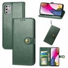 For Motorola Moto G Stylus 2021 Solid Color Leather Buckle Phone Case with Lanyard & Photo Frame & Card Slot & Wallet & Stand Function(Green) - 1