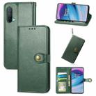 For OnePlus Nord CE 5G Solid Color Leather Buckle Phone Case with Lanyard & Photo Frame & Card Slot & Wallet & Stand Function(Green) - 1