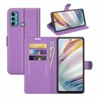 For Motorola Moto G60/G40 Fusion Litchi Texture Horizontal Flip Protective Case with Holder & Card Slots & Wallet(Purple) - 1