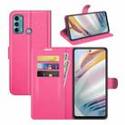 For Motorola Moto G60/G40 Fusion Litchi Texture Horizontal Flip Protective Case with Holder & Card Slots & Wallet(Rose red) - 1