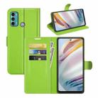 For Motorola Moto G60/G40 Fusion Litchi Texture Horizontal Flip Protective Case with Holder & Card Slots & Wallet(Green) - 1