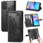 For Honor Play 5T Mandala Flower Embossed Horizontal Flip Leather Case with Bracket / Card Slot / Wallet / Lanyard(Black) - 1