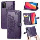 For Ulefone Note 11 Plus Mandala Flower Embossed Horizontal Flip Leather Case with Bracket / Card Slot / Wallet / Lanyard(Purple) - 1