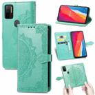 For Ulefone Note 11 Plus Mandala Flower Embossed Horizontal Flip Leather Case with Bracket / Card Slot / Wallet / Lanyard(Green) - 1