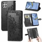 For Huawei Enjoy 20 5G Mandala Flower Embossed Horizontal Flip Leather Case with Bracket / Card Slot / Wallet / Lanyard(Black) - 1