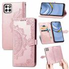 For Huawei Enjoy 20 5G Mandala Flower Embossed Horizontal Flip Leather Case with Bracket / Card Slot / Wallet / Lanyard(Rose Gold) - 1