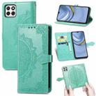 For Huawei Enjoy 20 5G Mandala Flower Embossed Horizontal Flip Leather Case with Bracket / Card Slot / Wallet / Lanyard(Green) - 1