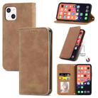 For iPhone 13 Retro Skin Feel Business Magnetic Horizontal Flip Leather Case With Holder & Card Slots & Wallet & Photo Frame(Brown) - 1