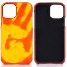 For iPhone 13 Pro Max Paste Skin + PC Thermal Sensor Discoloration Case (Red Yellow) - 1