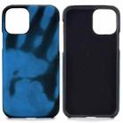 For iPhone 13 Paste Skin + PC Thermal Sensor Discoloration Case(Black Blue) - 1