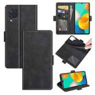 For Samsung Galaxy M32 Dual-side Magnetic Buckle Horizontal Flip Leather Case with Holder & Card Slots & Wallet(Black) - 1