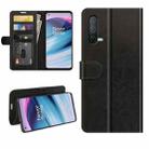 For OnePlus Nord CE 5G R64 Texture Single Horizontal Flip Protective Case with Holder & Card Slots & Wallet& Photo Frame(Black) - 1