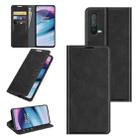 For OnePlus Nord CE 5G Retro-skin Business Magnetic Suction Leather Case with Holder & Card Slots & Wallet(Black) - 1