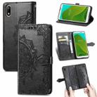 For Wiko Jerry 4 Mandala Flower Embossed Horizontal Flip Leather Case with Holder & Three Card Slots & Wallet & Lanyard(Black) - 1