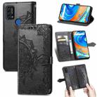 For UMIDIGI A9 Mandala Flower Embossed Horizontal Flip Leather Case with Holder & Three Card Slots & Wallet & Lanyard(Black) - 1