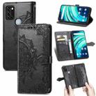 For UMIDIGI A9 Pro Mandala Flower Embossed Horizontal Flip Leather Case with Holder & Three Card Slots & Wallet & Lanyard(Black) - 1