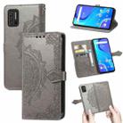 For UMIDIGI A7S Mandala Flower Embossed Horizontal Flip Leather Case with Holder & Three Card Slots & Wallet & Lanyard(Grey) - 1