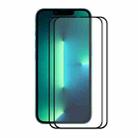 For iPhone 13 Pro Max 2pcs ENKAY Hat-Prince Full Glue 0.26mm 9H 2.5D Tempered Glass Screen Protector Full Coverage Film  - 1