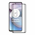 For Motorola One 5G Ace 2 PCS ENKAY Hat-Prince Full Glue 0.26mm 9H 2.5D Tempered Glass Screen Protector Full Coverage Film - 1
