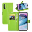 For OnePlus Nord CE 5G Litchi Texture Horizontal Flip Protective Case with Holder & Card Slots & Wallet(Green) - 1
