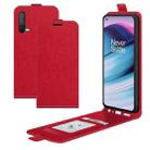 For OnePlus Nord CE 5G R64 Texture Single Vertical Flip Leather Protective Case with Card Slots & Photo Frame(Red) - 1