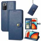 For Xiaomi Redmi Note 10 Pro 5G / Poco X3 GT Solid Color Leather Buckle Phone Case with Lanyard & Photo Frame & Card Slot & Wallet & Stand Function(Blue) - 1