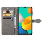 For Samsung Galaxy M32 Mandala Flower Embossed Horizontal Flip Leather Case with Holder & Three Card Slots & Wallet & Lanyard(Grey) - 3