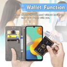 For Samsung Galaxy M32 Mandala Flower Embossed Horizontal Flip Leather Case with Holder & Three Card Slots & Wallet & Lanyard(Grey) - 5