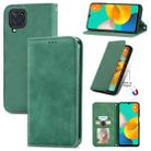 For Samsung Galaxy M32 Retro Skin Feel Business Magnetic Horizontal Flip Leather Case with Holder & Card Slots & Wallet & Photo Frame(Green) - 1