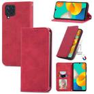 For Samsung Galaxy M32 Retro Skin Feel Business Magnetic Horizontal Flip Leather Case with Holder & Card Slots & Wallet & Photo Frame(Red) - 1