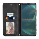 For Sony Xperia 5 III Retro Skin Feel Business Magnetic Horizontal Flip Leather Case with Holder & Card Slots & Wallet & Photo Frame(Black) - 3