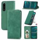 For Sony Xperia 5 III Retro Skin Feel Business Magnetic Horizontal Flip Leather Case with Holder & Card Slots & Wallet & Photo Frame(Green) - 1