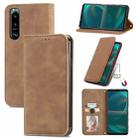 For Sony Xperia 5 III Retro Skin Feel Business Magnetic Horizontal Flip Leather Case with Holder & Card Slots & Wallet & Photo Frame(Brown) - 1
