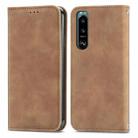 For Sony Xperia 5 III Retro Skin Feel Business Magnetic Horizontal Flip Leather Case with Holder & Card Slots & Wallet & Photo Frame(Brown) - 2