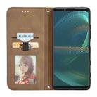 For Sony Xperia 5 III Retro Skin Feel Business Magnetic Horizontal Flip Leather Case with Holder & Card Slots & Wallet & Photo Frame(Brown) - 3