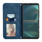 For Sony Xperia 5 III Retro Skin Feel Business Magnetic Horizontal Flip Leather Case with Holder & Card Slots & Wallet & Photo Frame(Blue) - 3