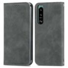 For Sony Xperia 5 III Retro Skin Feel Business Magnetic Horizontal Flip Leather Case with Holder & Card Slots & Wallet & Photo Frame(Grey) - 2
