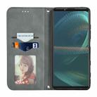 For Sony Xperia 5 III Retro Skin Feel Business Magnetic Horizontal Flip Leather Case with Holder & Card Slots & Wallet & Photo Frame(Grey) - 3