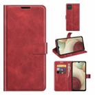 Retro Calf Pattern Buckle Horizontal Flip Leather Case with Holder & Card Slots & Wallet For Samsung Galaxy M12/F12(Red) - 1